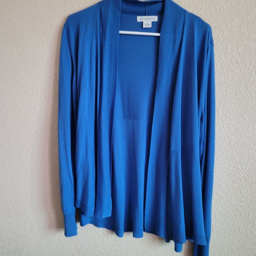 Lightweight Liz Claiborne blue sweater.